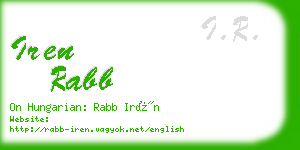iren rabb business card